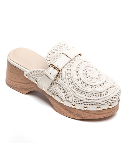 Sabots bohème beige