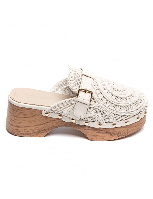 Sabots bohème beige